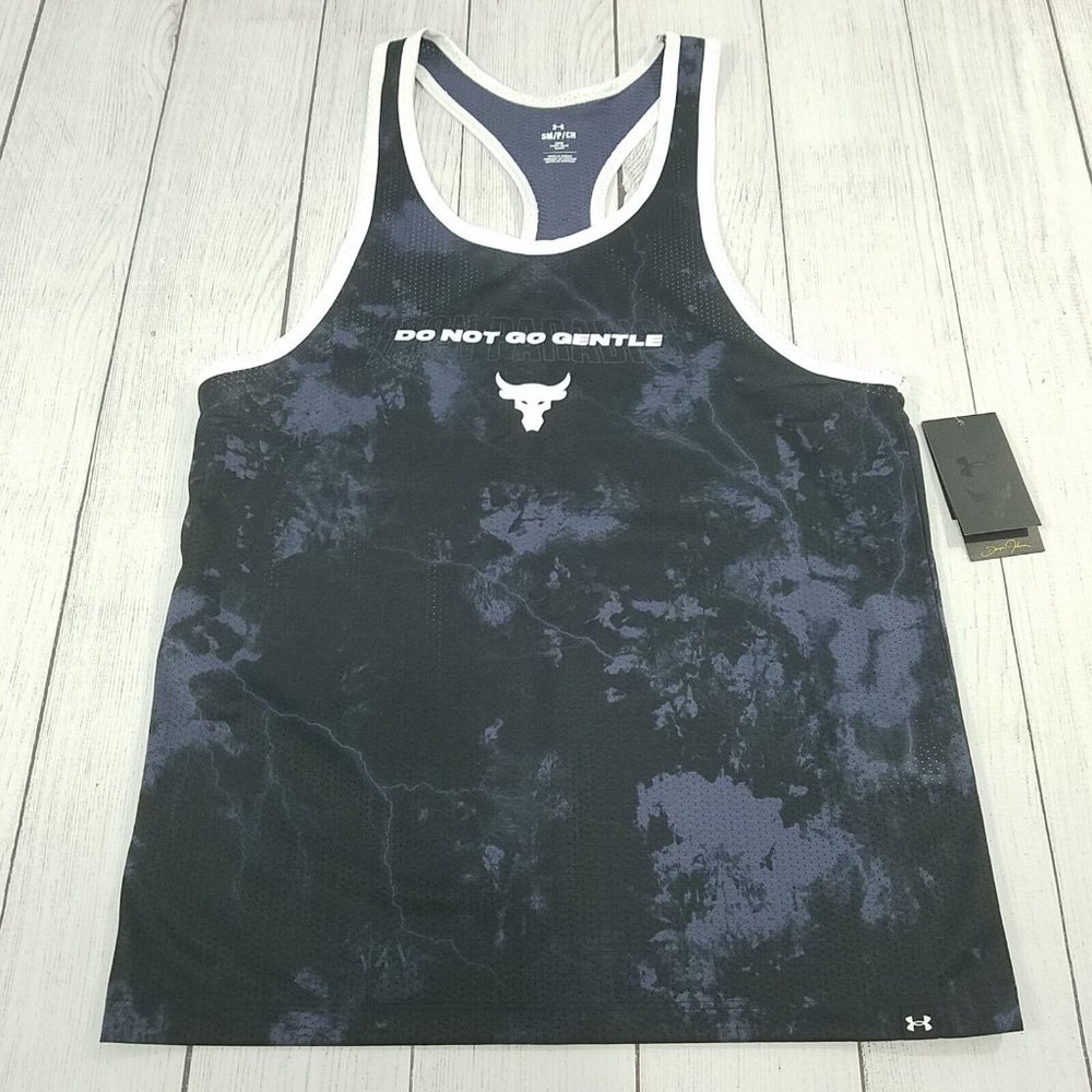 Under Armour Project Rock Men’s Black/Gray Tank Top - Do Not Go Gentle